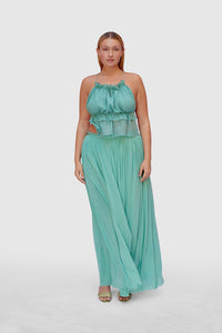 OCEAN STRING SILK TOP