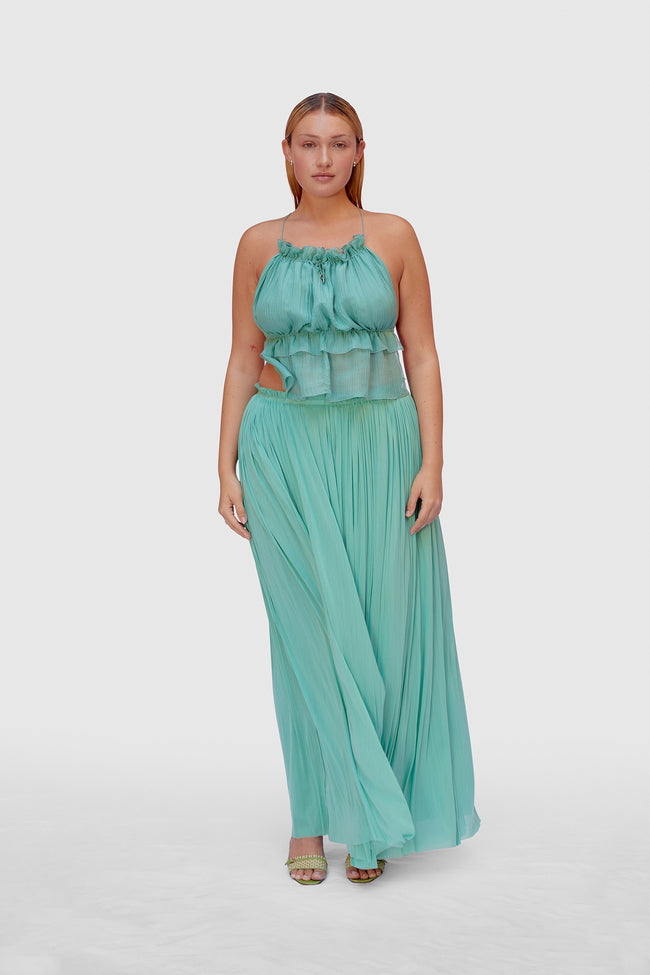 OCEAN STRING SILK TOP