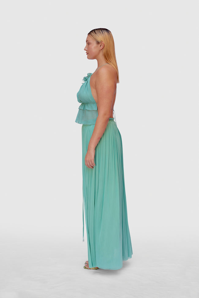 OCEAN  SILK TULLE SKIRT