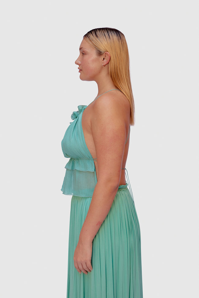 OCEAN STRING SILK TOP