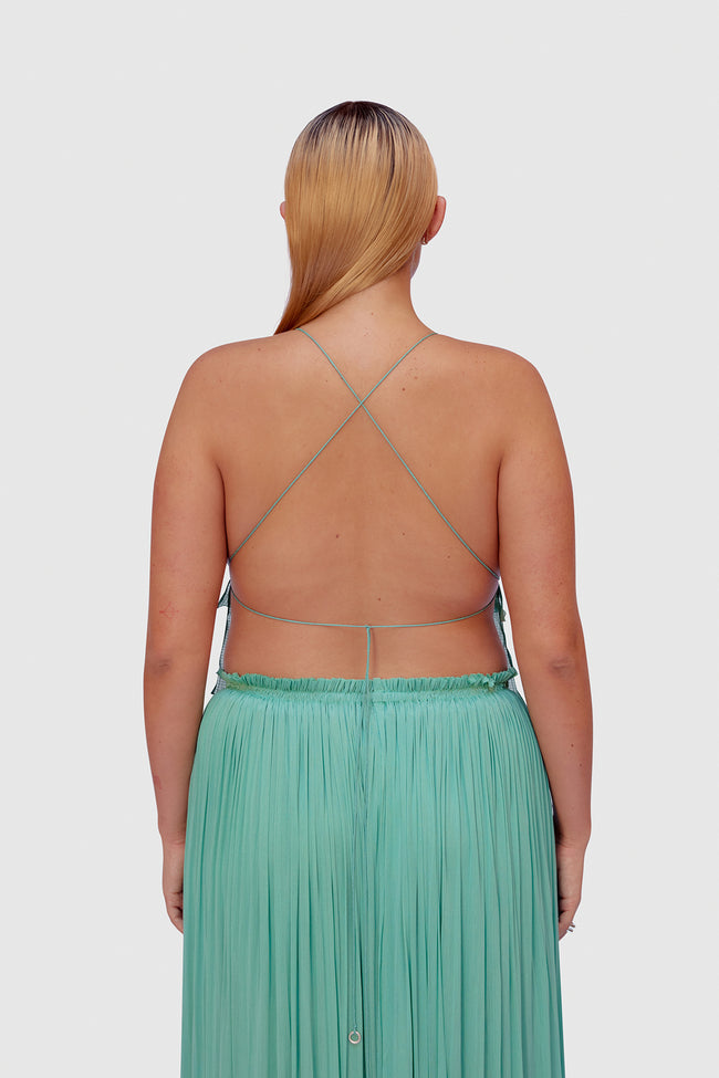 OCEAN STRING SILK TOP