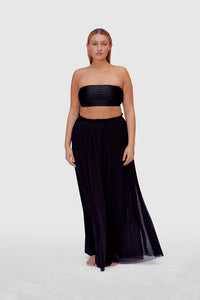 BLACK BANDEAU TOP