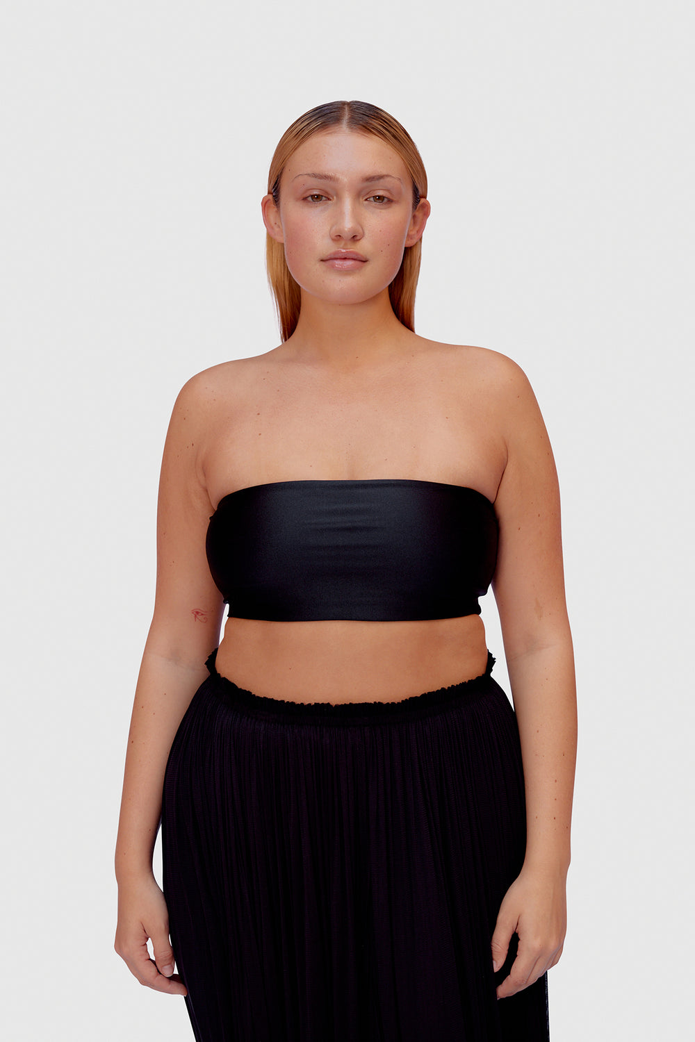 BLACK BANDEAU TOP