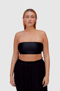 BLACK BANDEAU TOP