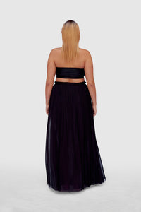 BLACK BANDEAU TOP