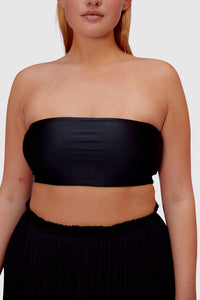 BLACK BANDEAU TOP