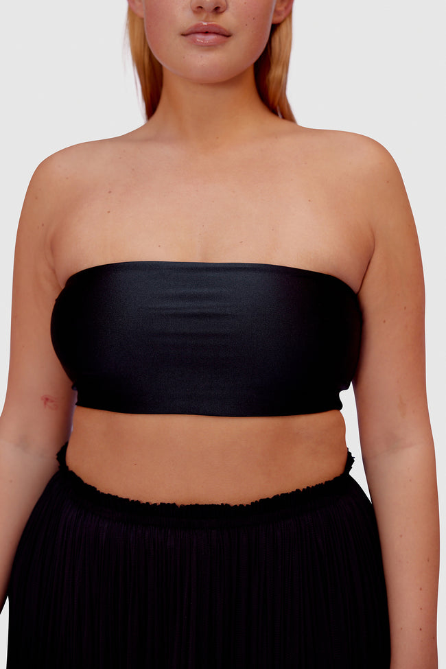 BLACK BANDEAU TOP