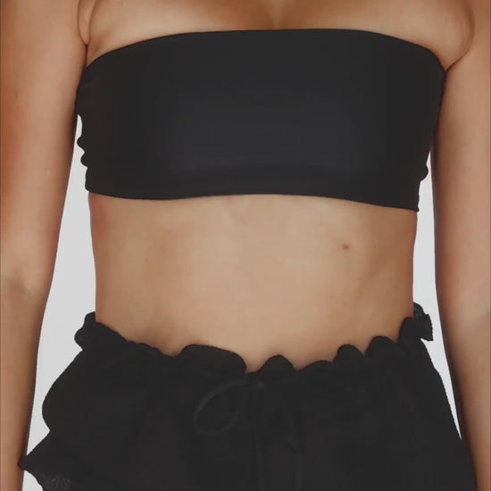 BLACK BANDEAU TOP
