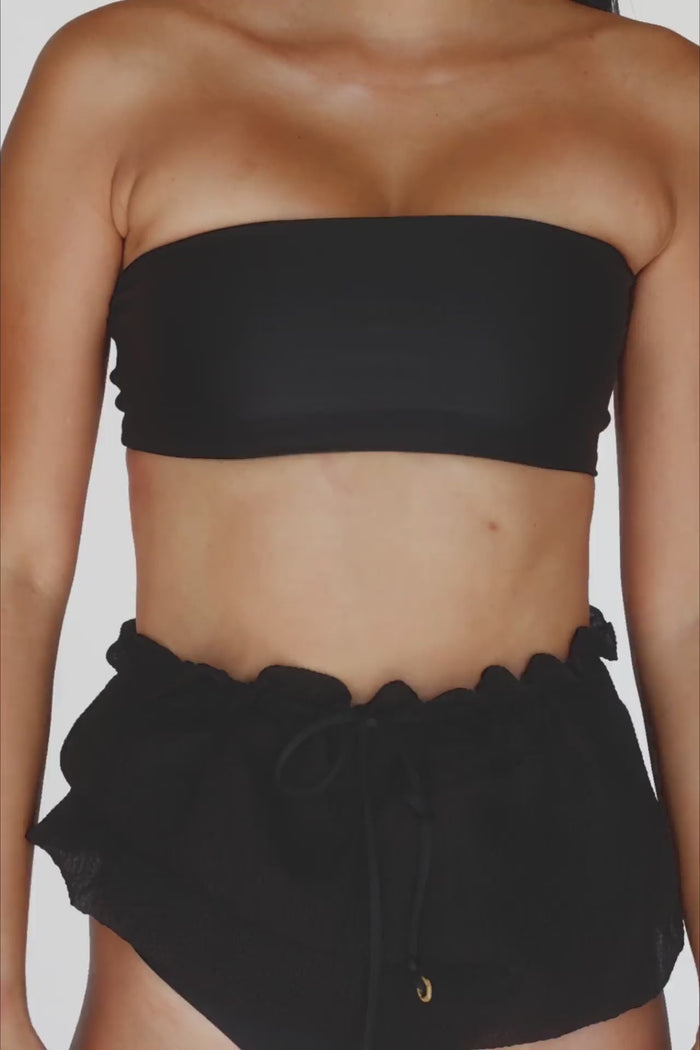 BLACK BANDEAU TOP