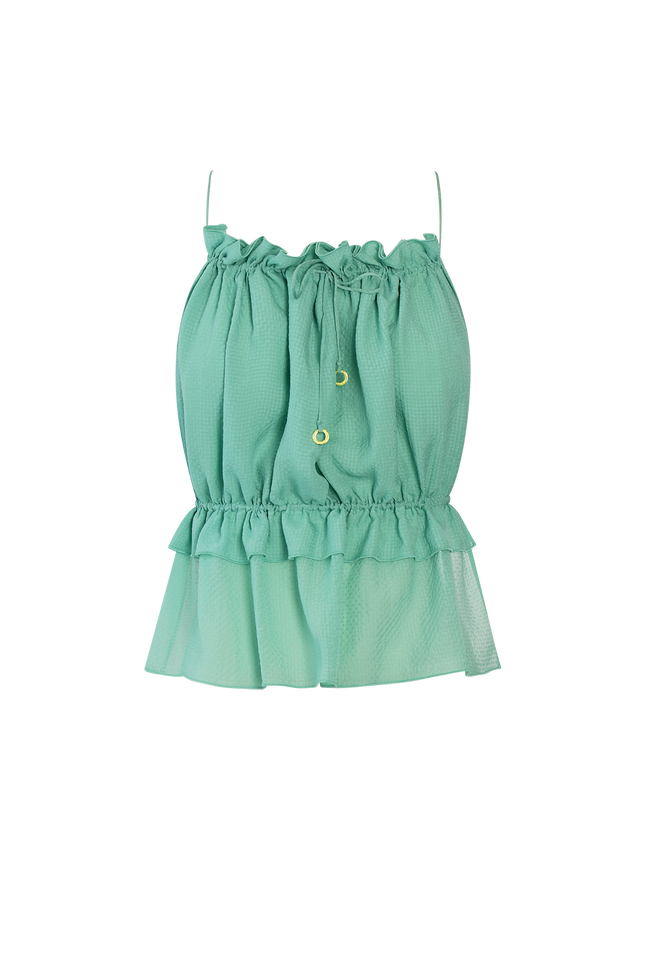 OCEAN STRING SILK TOP