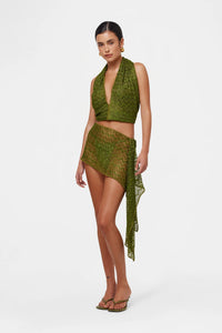 CACTUS KNIT SCARF SET / TOP